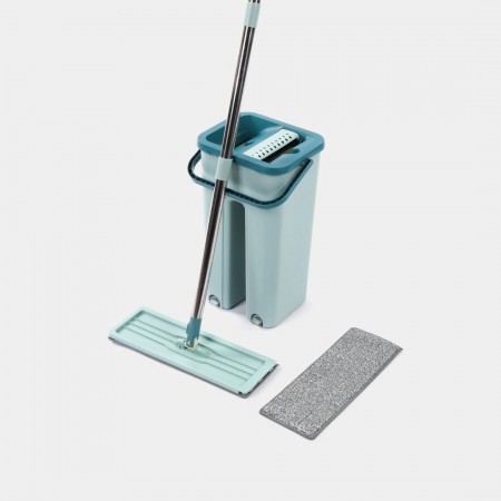 ممسحة مع دلو - سطل تنظيف حجم وسط مع عصارة داخلية وممسحة اضافية