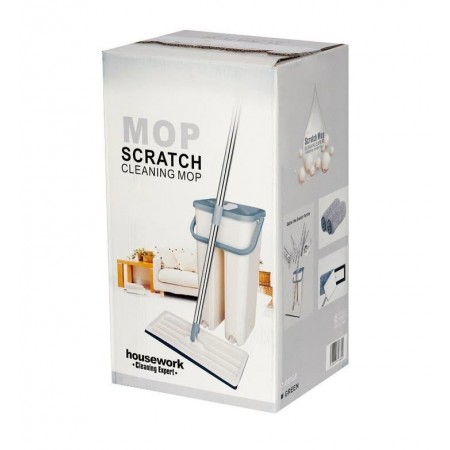 ممسحة مع دلو - سطل تنظيف حجم وسط مع عصارة داخلية وممسحة اضافية