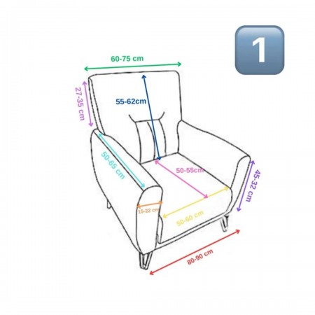 وجه طقم - كفر كنب 5 مقاعد تلبيس جيكار تركي MENTOL