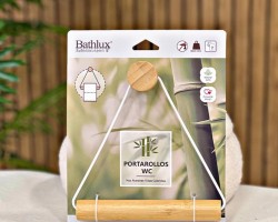 حمالة بشكير / محارم خشب بامبو شكل مثلث