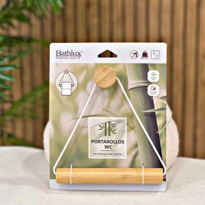 حمالة بشكير / محارم خشب بامبو شكل مثلث