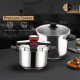 طقم طناجر قطعتين - طنجرة طغط كبسة ستانلس ثقيل 4 لتر + طنجرة 7 لتر مع غطا زجاج اضافي A.D.C 