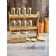 طقم ستاند بهار خشب مطربان زجاج  - مرتبان غطا بامبو 13 قطعة Canister set H3385-130 