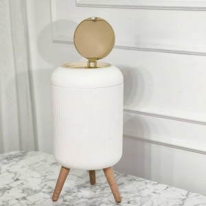 سلة مهملات غطا بامبو مع ارجل قواعد بلاستيك بيضاوي - مدور - مربع / دلو / سطل سلة مهملات غطا بامبو مع ارجل قواعد بلاستيك بيضاوي - مدور - مربع / دلو / سطل