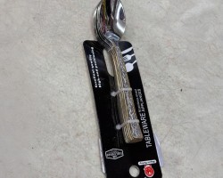 طقم معالق ستانليس صغير حز ذهبي 6 قطع FASHION W50-6