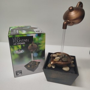 نافورة ليد مع احجار شكل شكل ابريق اسود JS2 LED FOUNTAIN 