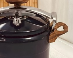 طنجرة ضغط جرانيت اسود ثقيل صب 25 لتر اسود 25L-BLACK 