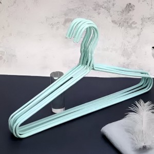 علاقة ملابس حديد مجدول بلاستيك عدد 10 قطعة