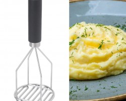 هراسة بطاطا ستانلس يد بلاستيك ثقيل هراسة بطاطا ستانلس يد بلاستيك ثقيل