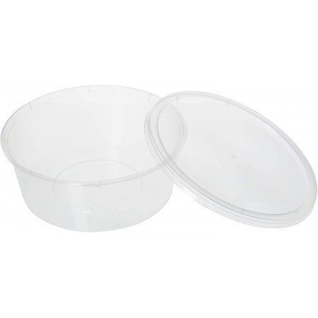 طقم علب بلاستيك شفاف لحفظ الطعام 10 قطع ( مستطيل - مدور )