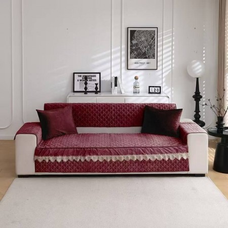 طقم شرشف سجلون شمواه ارضية لاصقة مع دانتيل 