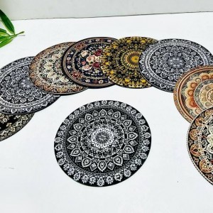 طقم كوستر ليسلي مسكة مساكات ساخن قماش مدور ومربع 6 قطع 2630-5-4