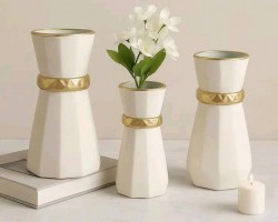 طقم فازات - تحف زجاج مرسم اسلامي 3 قطع