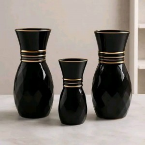 طقم فازات - تحف زجاج مرسم اسلامي 3 قطع طقم فازات - تحف زجاج مرسم اسلامي 3 قطع