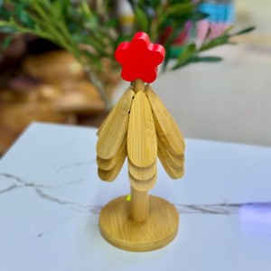 طقم كوستر خشب هرم عمود بامبو رأس نجمة 