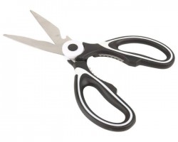 مقص اسود ثقيل مطبخ ملون حديد متعدد الاستخدام مع كسارة