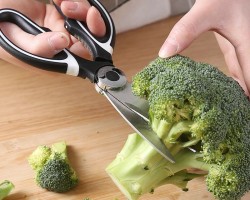 مقص اسود ثقيل مطبخ ملون حديد متعدد الاستخدام مع كسارة مقص اسود ثقيل مطبخ ملون حديد متعدد الاستخدام مع كسارة