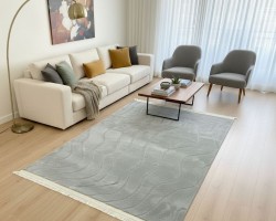 سجاد بوهيمي صيني 160 × 230 سادة حرير بصمة / موج نافر ارضية لاصق - سكني فاتح سجاد بوهيمي صيني 160 × 230 سادة حرير بصمة / موج نافر ارضية لاصق - سكني فاتح