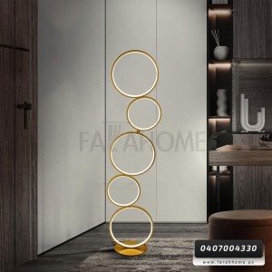 سايد لامب دوائر ذهبية مع انارة LED حجم كبير 125 سم سايد لامب دوائر ذهبية مع انارة LED حجم كبير 125 سم