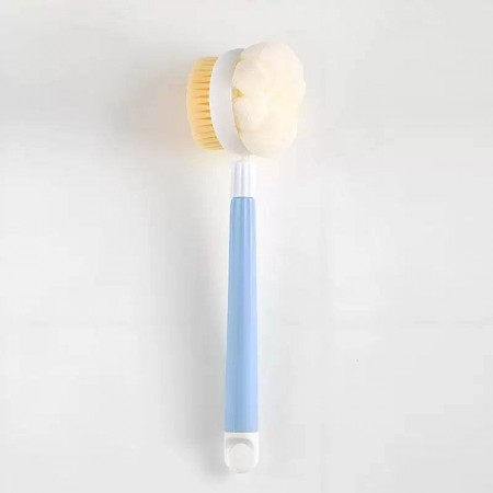 فرشاة استحمام للجسم مع ليفة يد طويل