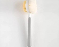 فرشاة استحمام للجسم مع ليفة يد طويل