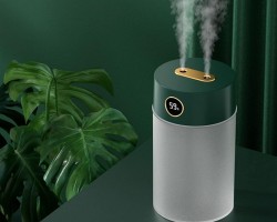 مبخرة الكترونية اسطوانه 2 عين سعة 1.2 لتر مع شاشة الكترونية