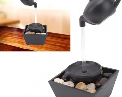 نافورة ليد مع احجار شكل شكل ابريق اسود JS2 LED FOUNTAIN 