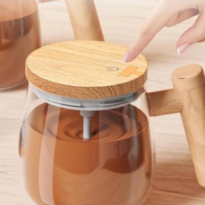 ماج/ماغ زجاج مع خفاقة داخلية غطا ويد خشب بامبو USB شحن ماج/ماغ زجاج مع خفاقة داخلية غطا ويد خشب بامبو USB شحن