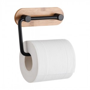 حمالة لفاف محارم رول خشب بامبو تلزيق ابيض D32-9