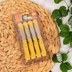 طقم سكاكين فواكه سكين يد بلاستيك ملون 12 قطعة