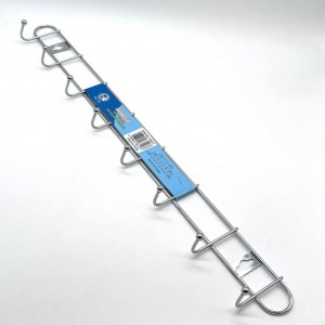 علاقة ملابس قدح لون فضي معدن 8 عين