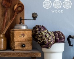 ستاند ديكور خشب مع رجلين