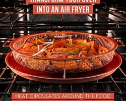 صينية شبك مقلى شيبس/بطاطا مع سدر جرانيت مدور 24سم 2 قطع مع مصفاة زيت HOME FRYER 