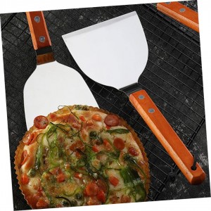 كفكير / مغرفة ستانليس يد بامبو SHENGYA