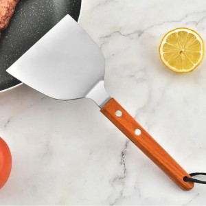 كفكير / مغرفة ستانليس يد بامبو SHENGYA