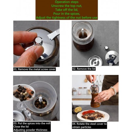 مطحنة بهار طويل خشب يدوية 