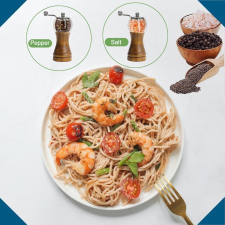 مطحنة بهار طويل خشب يدوية 