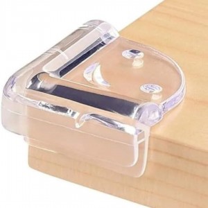  زوايا اكريليك حماية للاطفال - زوايا المكتب - الخشب - 4 قطع