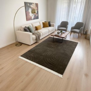 سجاد بوهيمي صيني 180 × 270 سادة حرير بصمة نافر ارضية لاصق سكني غامق سجاد بوهيمي صيني 180 × 270 سادة حرير بصمة نافر ارضية لاصق سكني غامق