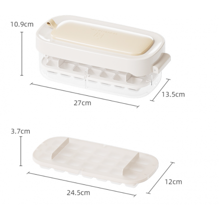 قالب ثلج اكرليك مع جاط شكل مربعات مع مغرفة ICE TRAY 