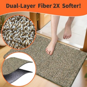 دعسه قطن قماش سادة منقط ارضية لاصقة غير قابل للتزحلق مقاس 45 × 75