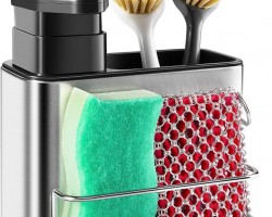 مصبنة مع حمالة / ستاند مصفاة معالق نوريستا ستانليس 2 عيون D13-4