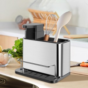 مصبنة مع حمالة / ستاند مصفاة معالق نوريستا ستانليس 2 عيون D13-4