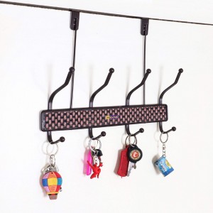 علاقة ملابس فوق الباب معدن حصير بني مجدل 4 عين