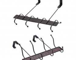علاقة ملابس فوق الباب معدن حصير بني مجدل 4 عين
