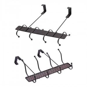 علاقة ملابس فوق الباب معدن حصير بني مجدل 4 عين علاقة ملابس فوق الباب معدن حصير بني مجدل 4 عين