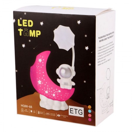 مصباح طاولة LED رائد فضاء وقمر مقلمة تيبل لامب  HQ88-6B