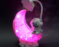 مصباح طاولة LED رائد فضاء وقمر مقلمة تيبل لامب  HQ88-6B