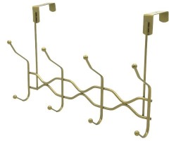 علاقة ملابس فوق الباب لون ذهبي معدن 4 عين 