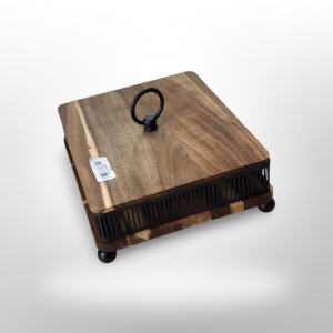 مضيفة خشب هندي مستطيل